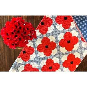 Poppy Quilt Pattern - Paper Print Version, Mailed