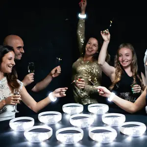 50-500PCS Music&Sound Activated Led Bracelets White Light Bracelets Rhythmic Bracelet Glow Accessories Wedding Party
