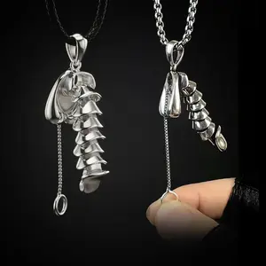 Engraved Titanium Steel Pendant Necklace, Waterproof & Fade-Resistant, Hypoallergenic Fashionable Jewelry Accessories, Exquisite Gift, Exquisite Jewelry Gift
