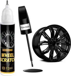 Black Rim Touch Up  Compatible with Lexus, Wheel Scratch Repair  Pen Curb Rash Scuff Fix Exact Match Accurate Color Easy to Use