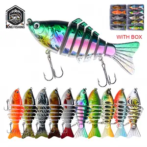 Artificial Fishing Bait with Hook, Multi-Jointed Swim Crank Fishing Lure, Bionic Hard Fishing Bait suitable for both Fresh Water and Saltwater, Slow-Sinking, Lifelike Swimbait, Lifelike Jointed Swimbait, Fishing Equipment, Fishing Bait