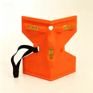 5-Pack Orange Pipe Levels, 4 x 5 x 9 Inch, Quick-Sight Magnetic Post Level for Fence and Post Setting, No Glue Needed, Reusable, Durable Orange Construction Level for Builder
