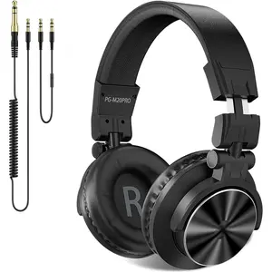 UGSIS Wired Over Ear Headhones: Studio  Headhones - rofessional 50mm Drivers 40kHz DJ Stereo Headhones - 1/4 to 3.5mm Audio Jack for Recording/Mixing/odcast/Guitar/Keyboard
