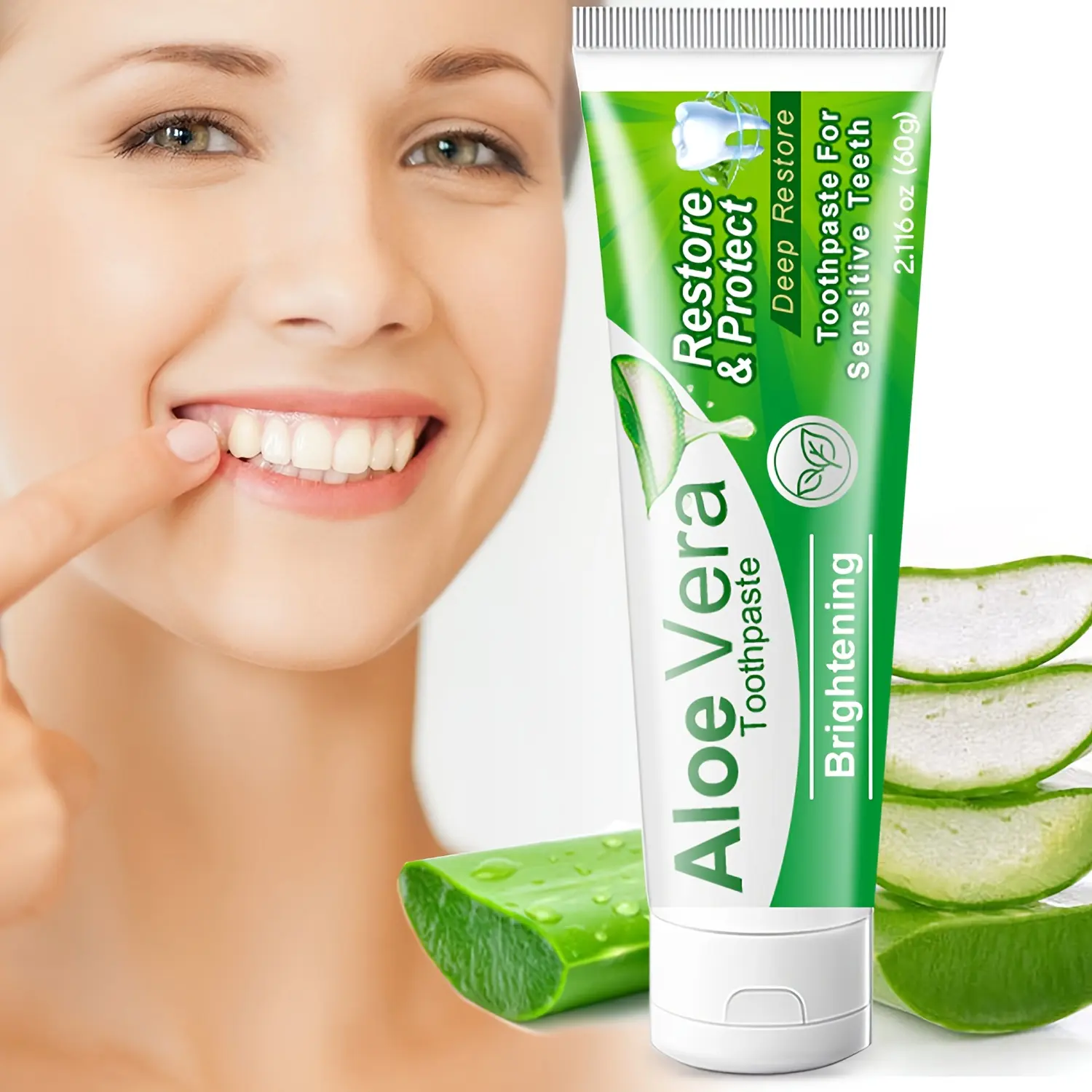 Aloe Dent Aloe Vera Whitening Toothpaste, Fluoride-Free, Gentle, Natural  Action, Natural Ingredients, Vegan, Cruelty-Free, No Sls, Healthy Gums, 60g  - TikTok Shop