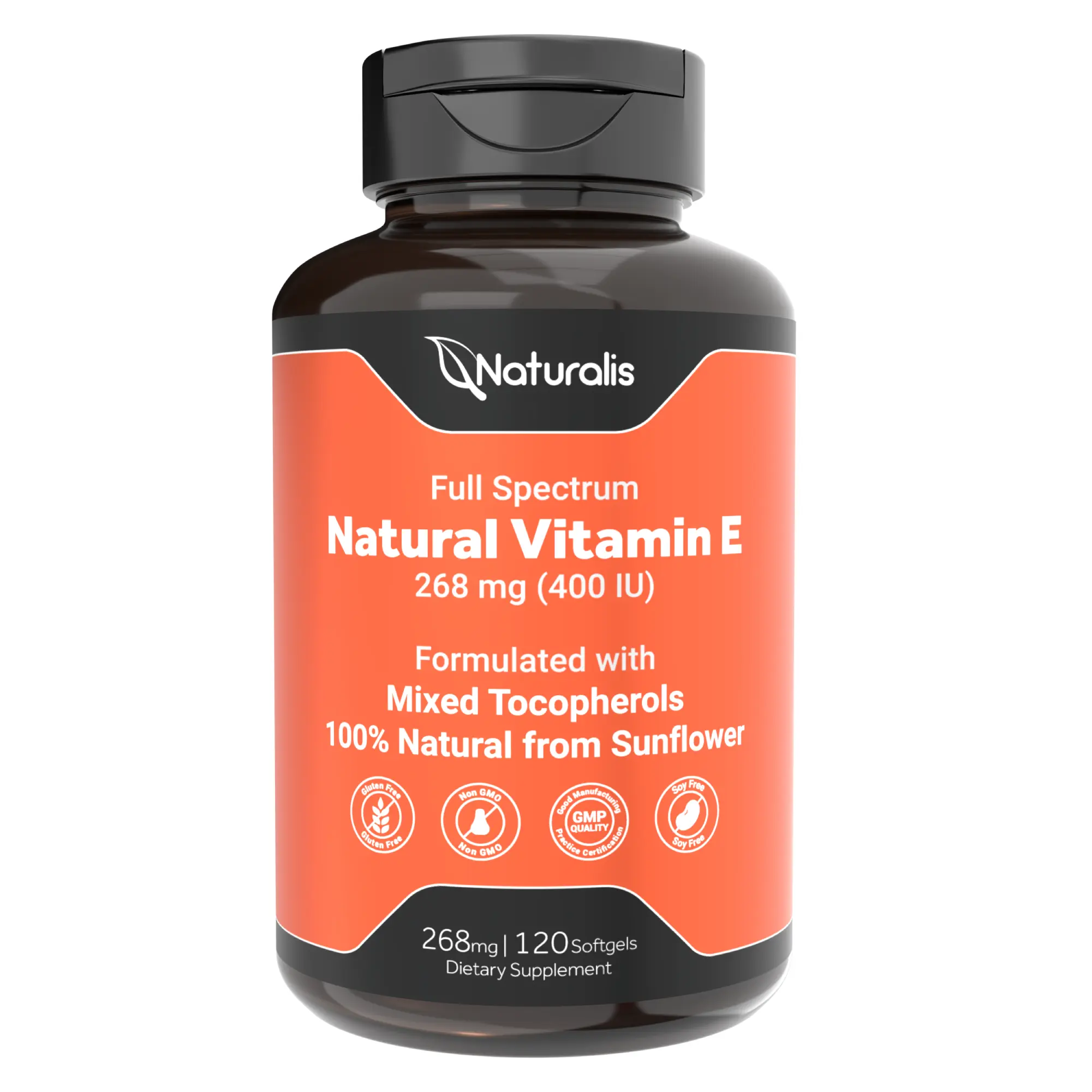 Naturalis Sunflower Vitamin E 268mg (400 IU) | Essential Skin Vitamin & Immune Support