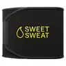 Sweet Sweat Ab Trainer for Women and Men - Sweat Band Waist Trainer Belt for High Intensity Training and Gym Workouts, 5 Adjustable Sizes - Black/Yellow