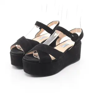 Pre-owned PRADA Suede Small Leather Goods Sandals