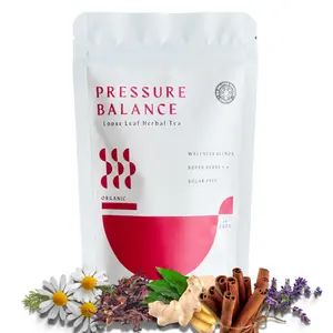 Pressure Balance Tea - Keep! Circulation! 9 Superherbs, Wellness Herbal Tea Blend, Strong Taste, Heart Functional, Caffeine Sugar Free, Non-GMO