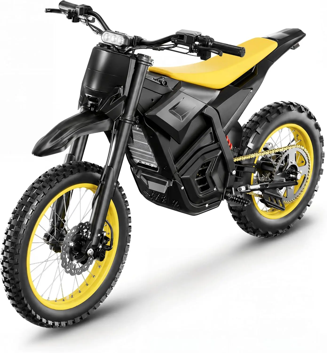 Q1  5500W Electric Dirt Bike for Adults, 57 MPH High Speed Off-Road Electric Motorcycle, 60V 30Ah Long Range Battery 65 Miles, Dual Hydraulic Brakes & Full Suspension, 14"/12" All Terrain Tires