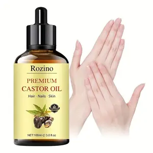 Castor Oil, 1 Box 100% Pure Castor Oil for Hair Strengthening & Skin Hydration, Hair & Body Care Product for Men & Women