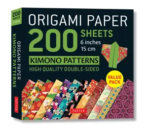 Origami Paper 200 Sheets Kimono Patterns 6 (15 CM): Tuttle Origami Paper: Double-Sided Origami Sheets Printed with 12 Patterns (Instructions for 6 Pro -- Tuttle Studio - Loose Leaf