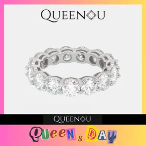 【211】December QUEENSDAY 0.5CT Full Synthetic Moissanite Ring – Elegant Vintage Design, Perfect for Special Occasions, Anniversary, Birthdays, and Everyday Glamour