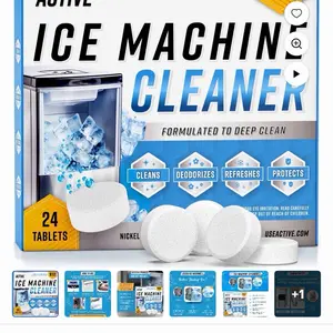 Active ice maker cleaner