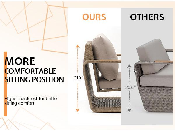 AMERLIFE Modern Large Patio Furniture Sets, PE Rattan Patio Couch and 2 Wicker Chairs with Irregular Design, Outdoor Furniture Sets for Backyard, Patio, Garden/Best Gift Ideas/Christmas Gifts AMERLIFE Modern Large Patio Furniture Sets, PE Rattan Patio Couch and 2 Wicker Chairs with Irregular Design, Outdoor Furniture Sets for Backyard, Patio, Garden/Best Gift Ideas/Christmas Gifts