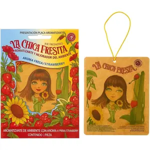 STANDARD GOODS cf-4  La Chica Fresita Automotive Air Freshener, Strawberry, 4 count