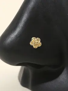 1 Piece Super Shiny Small Flower C-Type Nose Ring, Vintage Body Jewelry, Unisex, Simple Design, Casual Style, Copper Chain Material, All Seasons