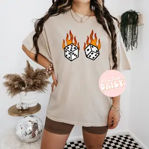 Dice flame's graphic tee