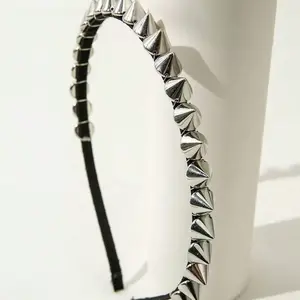 2 Pcs Long Spike Headbands, Gothic Style Hair Accessories, Halloween Goth Hair Bands, Trendy Punk Fashion Jewelry