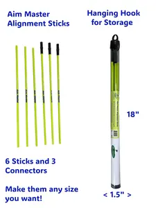 Golf Alignment Sticks - Aim Master Alignment Sticks for Perfecting Your Swing
