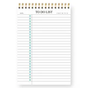 2-Pack To-Do List Notebook, 22x14.2cm Top-Ring Binder, Checkmark Task Planner, Office Learning Home Memo Book, Dual-Line Design, Weekly To Do List Notepad