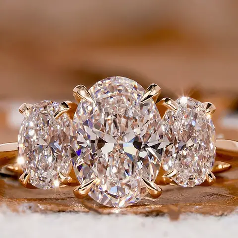 1 Pc Unique Design Retro Oval Zircon Ring, Cubic zirconia rings, Fashion Engagement Ring, Elegant Fashion Rings, for Women Engagement Wedding Ring Jewelry for Party Daily Clothing Decor Accessories as