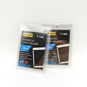 100 Pcs Magnetic Trading Sports Card Holders 35pt Slim Version One-Touch Hard UV Protection