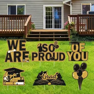 Graduation Yard Sign 2026,Large We are So Proud of You Yard Sign Congrats Grad Lawn Decorations with Stakes, Outdoor Graduation Decorations, Graduation Party Supplies for High School & College