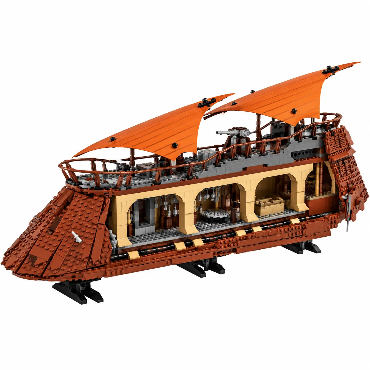 2026 New 3942pcs Fantasy Desert Flying Barge Building Blocks Set, with Numbered Parts Bags, Large DIY Construction Model, Collectible Display Bricks for Adults and Teenagers, Birthday and Holiday Gift