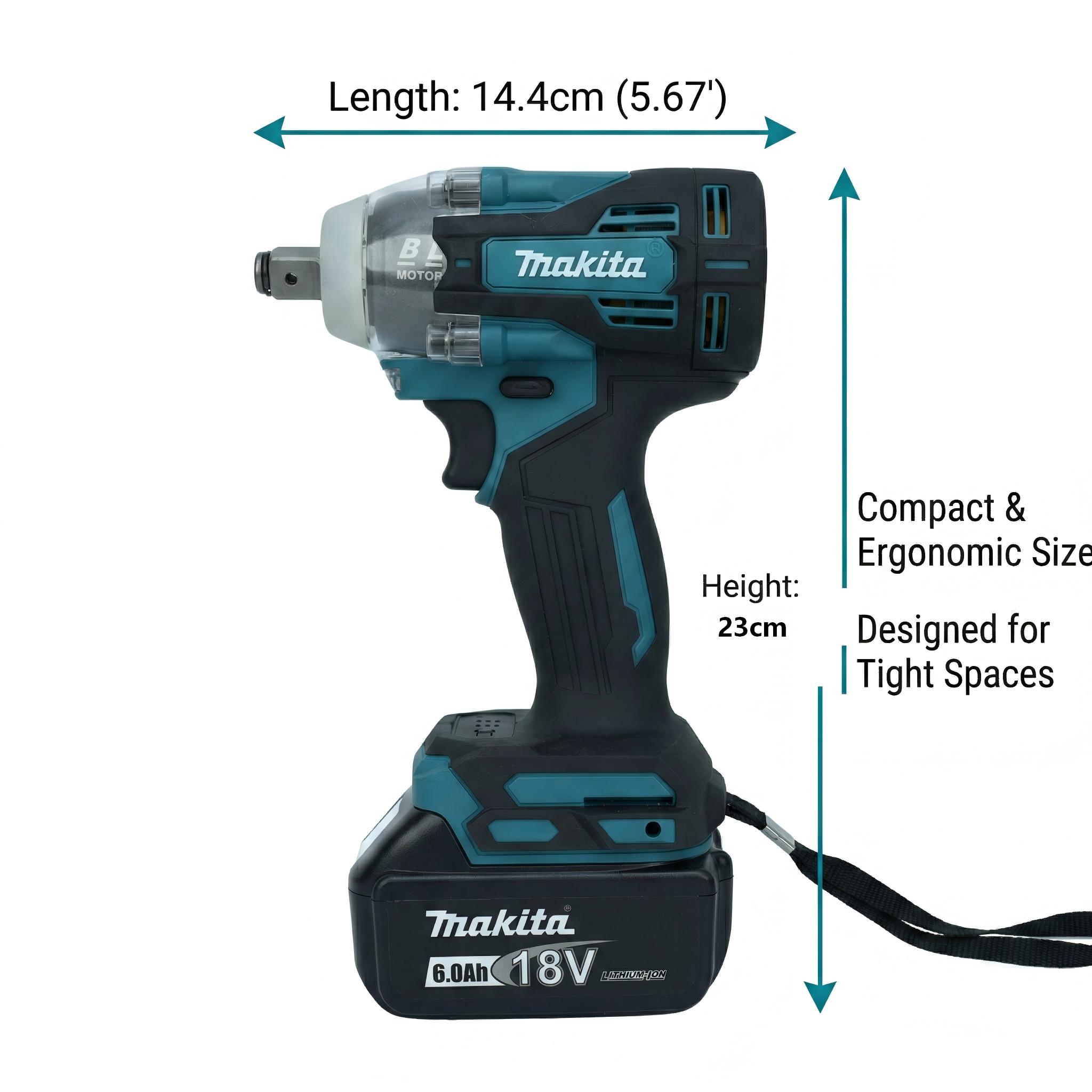 Makita DTW004 brushless impact drill nut-busting torque