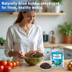 3.5oz Dried Kombu Seaweed Strips, Sun-Dried Kelp for Dashi, Miso Soup – Umami-Rich Plant-Based Sea Vegetable for Broth, Rice & Japanese Dishes