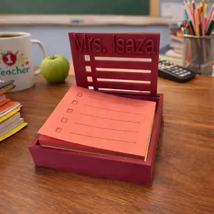 Personalized Sticky Note Holder