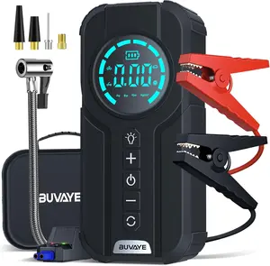 Portable Car Jump Starter with Air Compressor, 2000A Battery Jump Starter with 150PSI Digital Tire Inflator, Up to 7L Gas & 5L Diesel Engines, 12V Safe Lithium Car Battery Charger Jump Starter