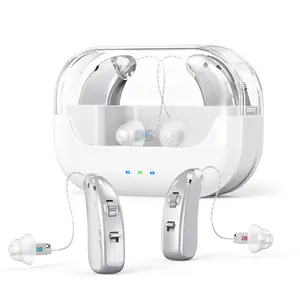 Rechargeable Sound Amplifier, Voice Enhancer Personal Audio Amplifier, Dual Microphone Source Enhancement Device, Daily TV and Conversation Use