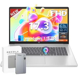 HP 17.3" Business Laptop, AMD Ryzen 5 7430U, FHD IPS Anti-Glare Display, 64GB RAM, 2TB SSD, AMD Radeon Graphics, Wi-Fi6, Copilot AI, Windows 11 Pro, Accessories for Business, Students, Home Office