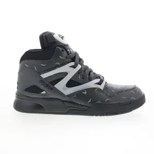 Reebok Pump Omni Zone II Mens Black Leather Lifestyle Sneakers Shoes