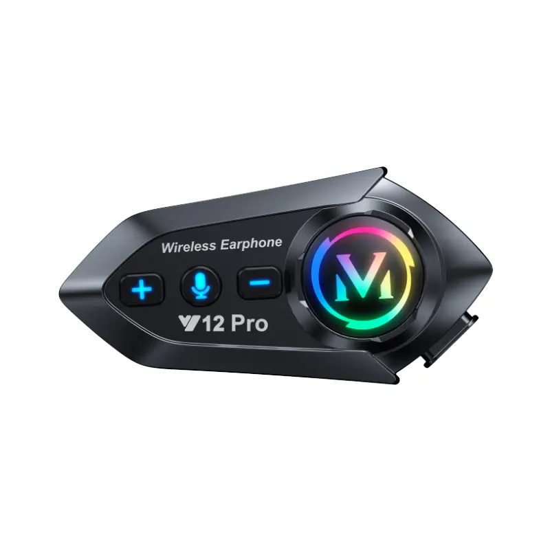 Y12pro Helmet Bluetooth-compatibleConnectivity Headset, Waterproof NoiseCancelling, Motorcycle Earphone, HelmIntercom, Dual Use for Music and Calls