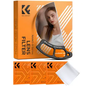 【K&F CONCEPT】100mm Spiral Halo Camera Lens Filter Special Effects for Camera Lens Clear Optical Glass with Cleaning Cloth.
