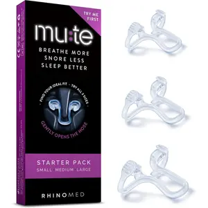 Mute Snore Stopper Nasal Dilator for Snore Reduction Starter Pack Increases Airflow Anti Snoring Devices Nasal Dilators for Sleeping Transparent Internal Nasal Dilator Snoring Solution