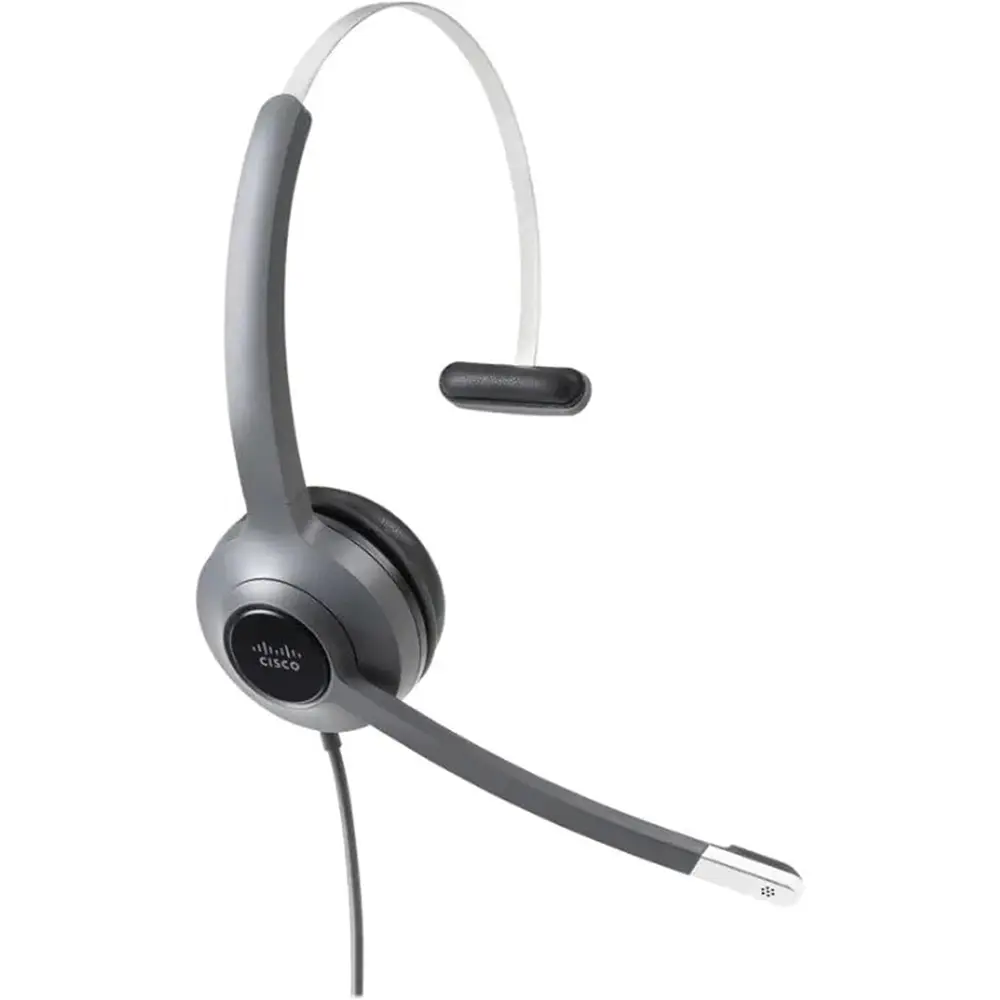 Cisco 521 Wired Single Headset with 3.5mm Connector and USB-A Adapter