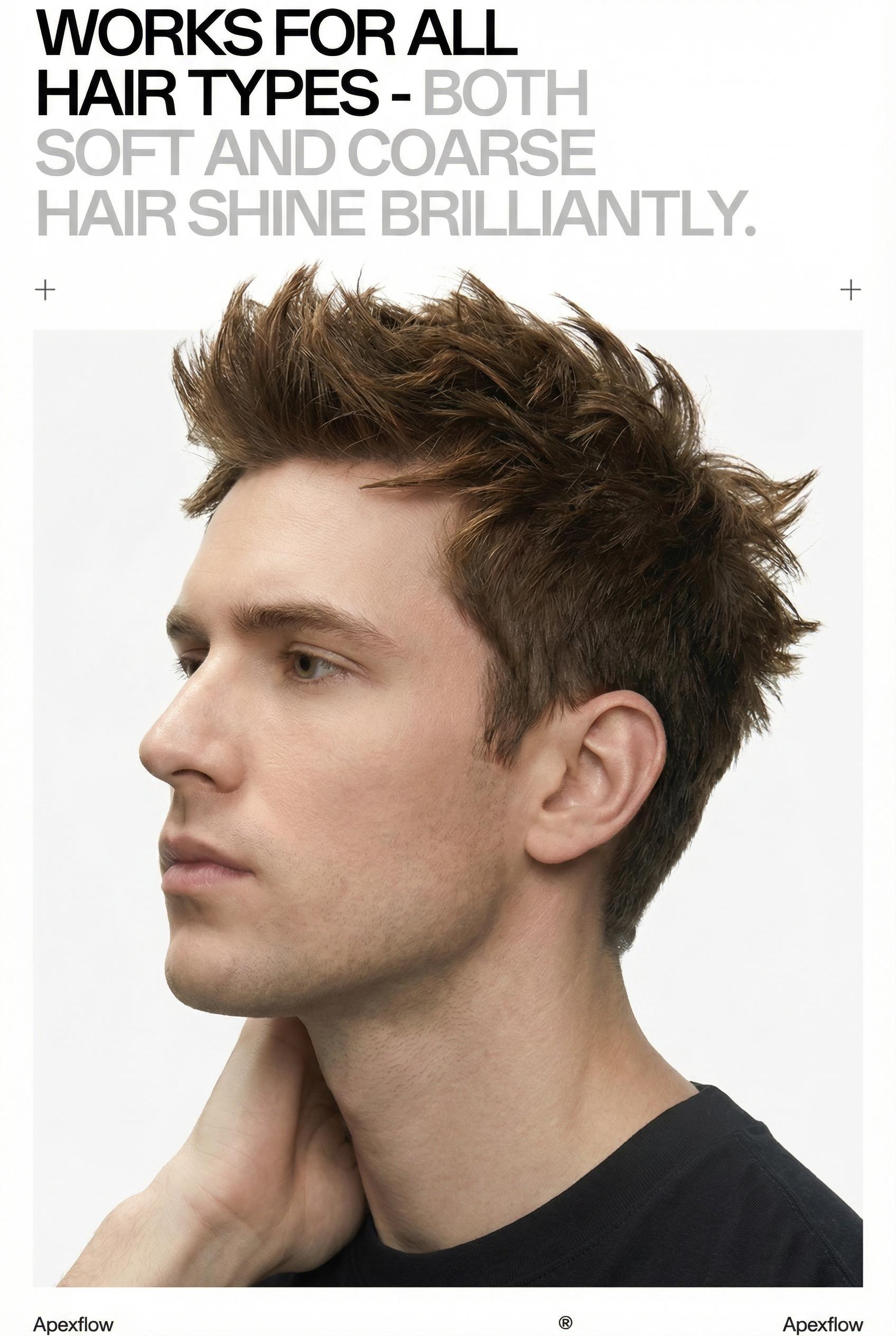 ApexFlow Texture Hair Clay-Premium Men’s Hair Styling Clay for a Super High Hold, Matte Finish – Clay & Wax Hybrid, Ideal Texture Product for Straight, Wavy and Thick Hair Types – Travel Size