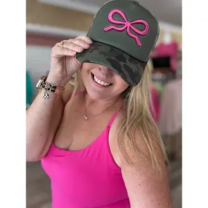 Camo & Coquette Bow Trucker Hat
