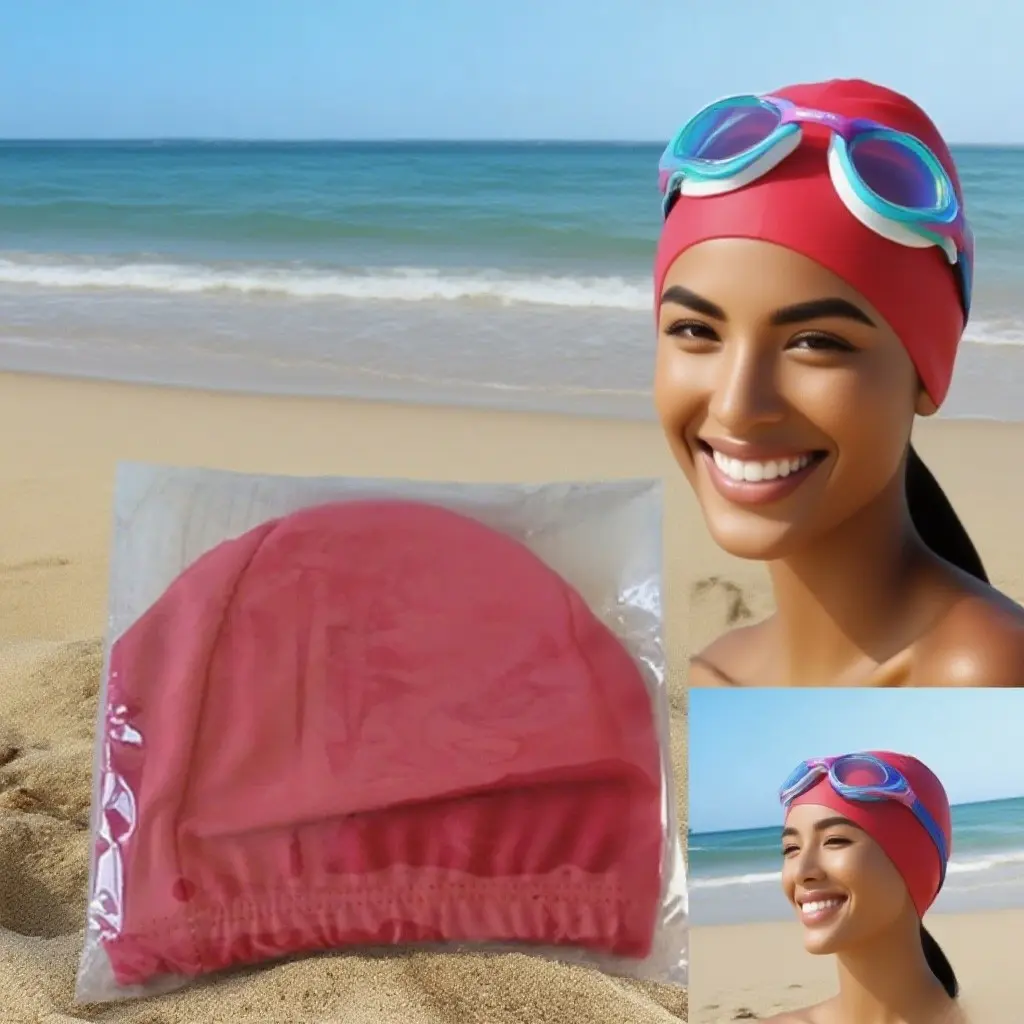High Elasticity Polyester Swim Cap, Unisex Hair Protection Swimming Hat, Pool Beach Swiming Gear, Comfortable Non-Irritating Design