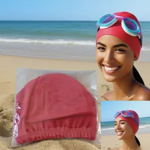 High Elasticity Polyester Swim Cap, Unisex Hair Protection Swimming Hat, Pool Beach Swiming Gear, Comfortable Non-Irritating Design