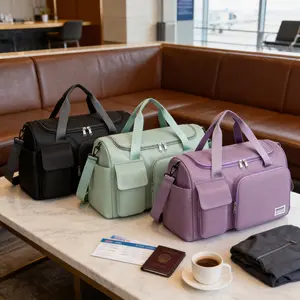 Stop overstuffing and unraveling your suitcase. This soft sided travel tote has zip outer pockets for quick access and a separate wet bag. Perfect for gym or weekend trips.