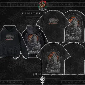 [Shibuya] The Black Blade "Maliketh" - Elden Ring Game Edition Double Printed Oversize Lightweight Acid Washed Tee Hoodie, Elden Ring Fans, RPG Game Graphic Hoodie, Streetwear Hoodie Unisex Oversize Gift for RPG Game Lovers