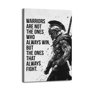 Warrior Quote Canvas Painting Oil Painting Wall Art Canvas Poster Decorative Painting Corridor Decoration Home