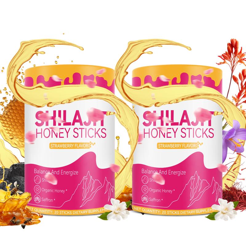 Women Multi-Mineral Honey Sticks | Strawberry Flavor | Shilajit, Shatavari & Saffron | Hormonal Balance & Energy