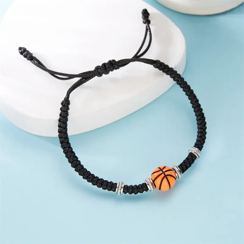 Braided Basketball Bracelet
