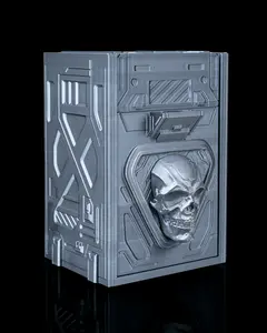 Core Decay Deck Box – 3D Printed Sci-Fi Skull Card Storage | Futuristic TCG Box for Magic, Pokémon, Yu-Gi-Oh! & Collectors