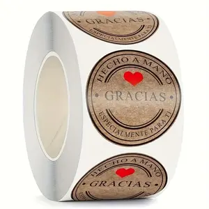 Charming 500pcs Heart-Shaped Sealing Self Adhesive Stickers - Multipurpose for Bakery, Wedding Favors & Gift Packaging